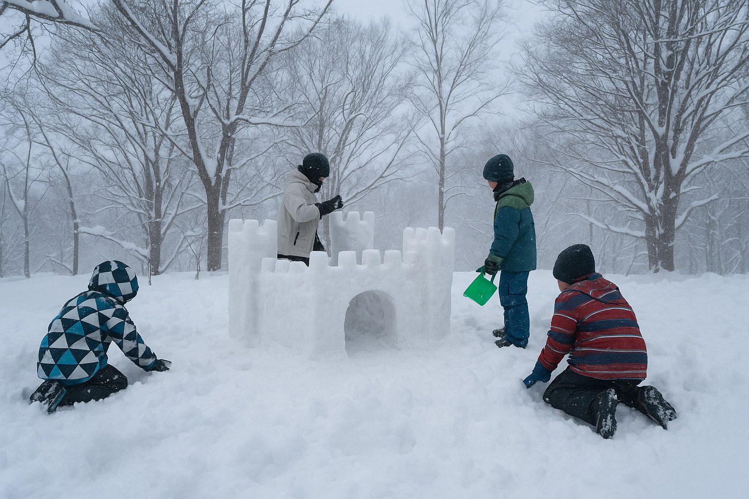 small snow castle